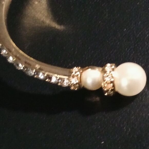 Anne Klein © Gold-Tone Hinged Bracelet | Classic Designer Fashion Jewelry - Picture 3 of 8